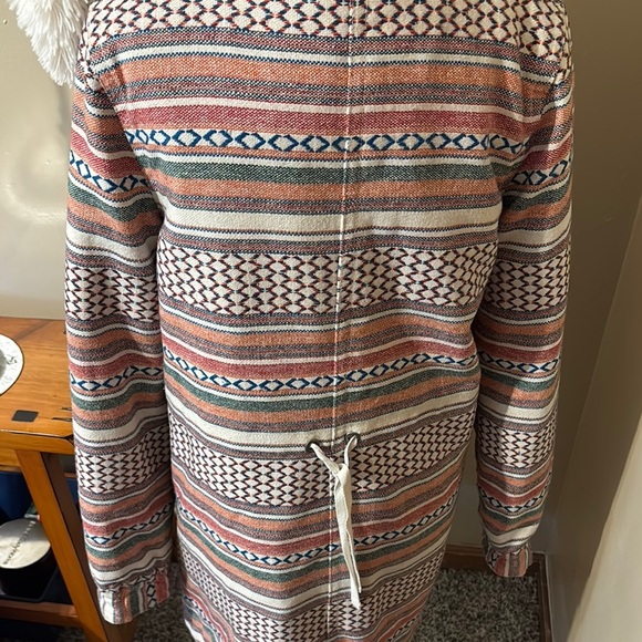 Roxy Pink and White Teddy Jacket Cozy Faux Fur - Picture 9 of 11